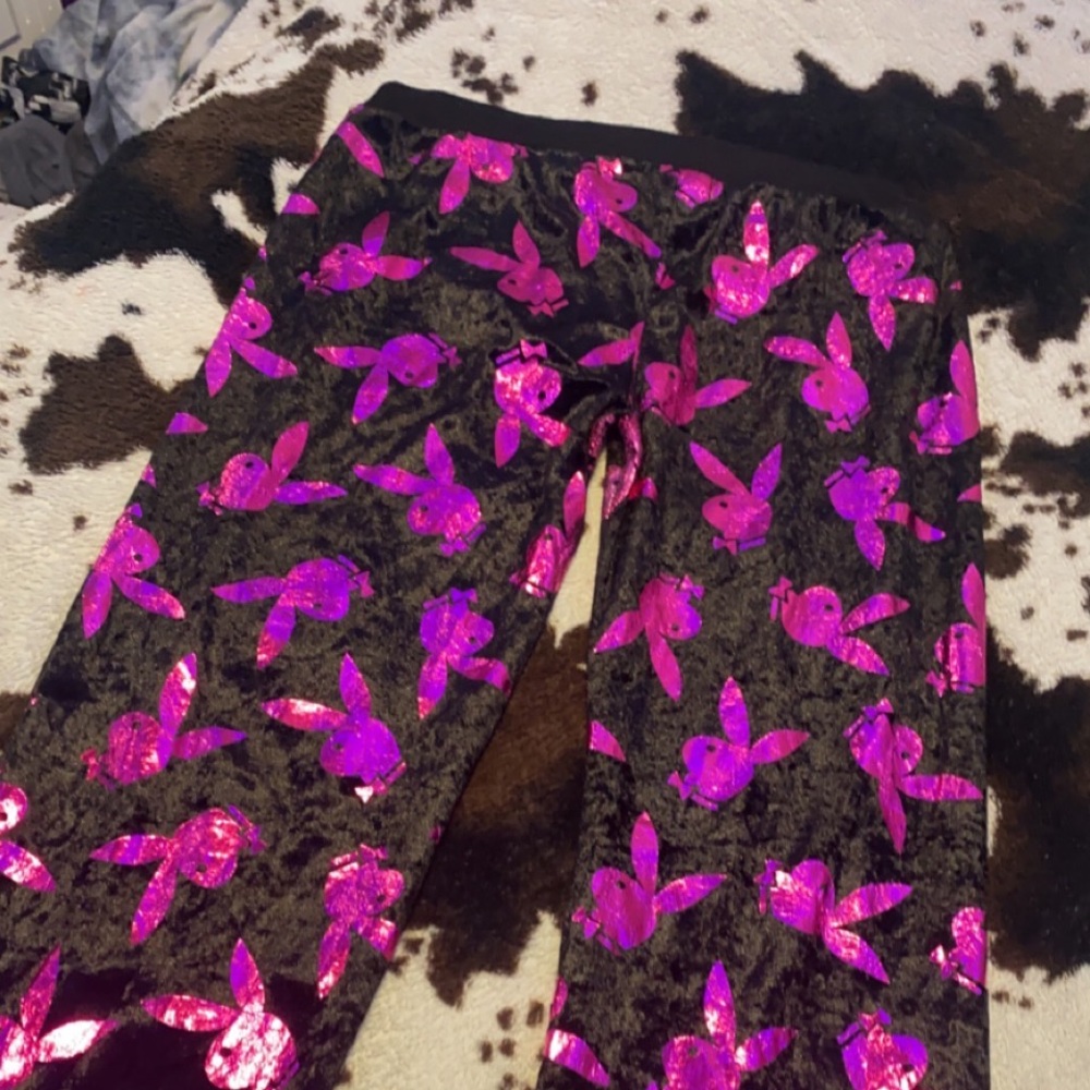 playboy pink and black sweatpants